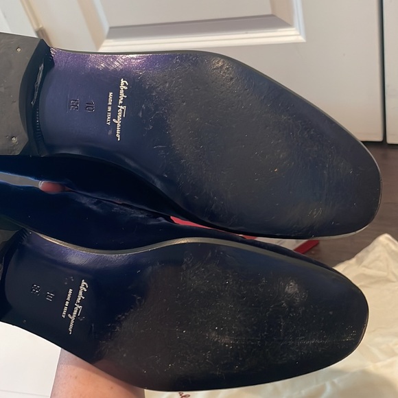Men’s Lord 2 Salvatore Ferragamo Velvet Loafers Size 10 EE - Picture 7 of 12